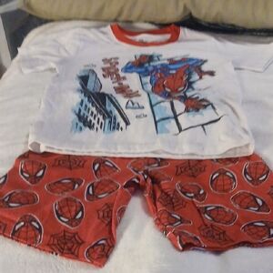 Marvel Spider-Man Kids Pajama Set - Red and White